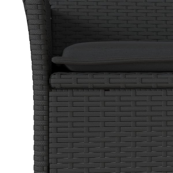 vidaXL spisebordssæt til haven 9 dele med hynder polyrattan og glas