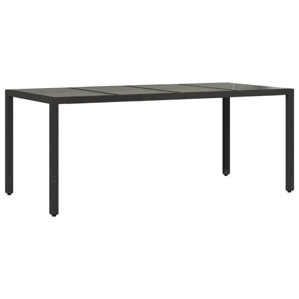 vidaXL spisebordssæt til haven 9 dele med hynder polyrattan og glas
