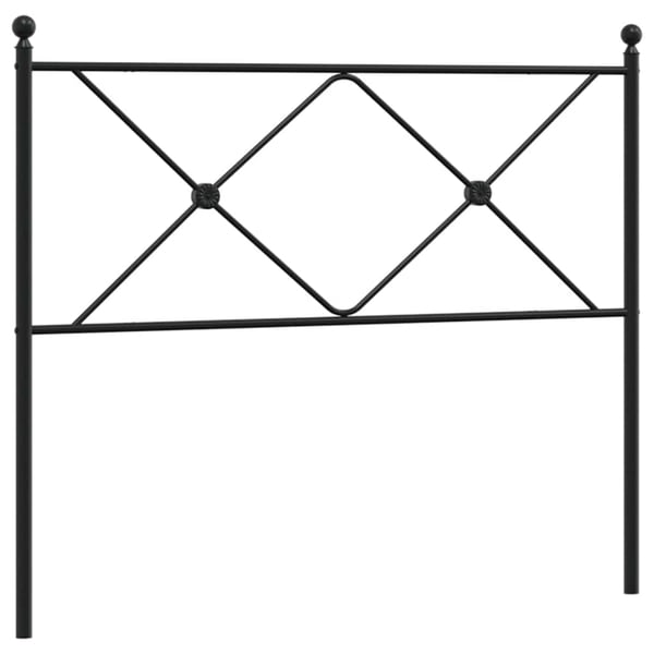 vidaXL Utskiftbar sengegavl i metall svart 100 cm