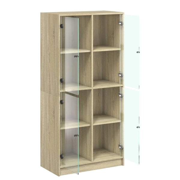 vidaXL Highboard med dører sonoma eik 68x37x142 cm konstruert tre