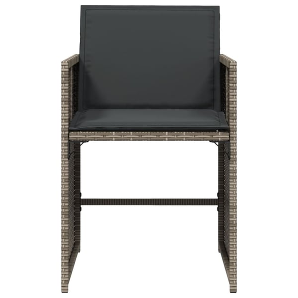 vidaXL havestole med hynder 4 stk. polyrattan grå