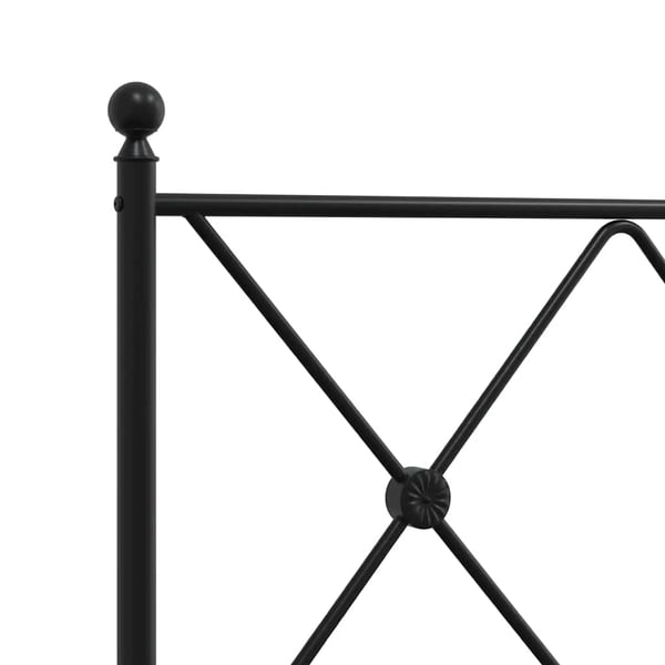 vidaXL Utskiftbar sengegavl i metall svart 80 cm