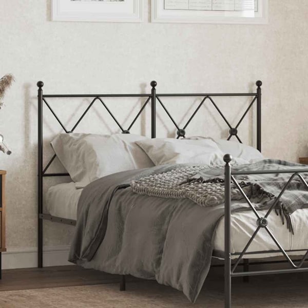 vidaXL udskiftningsgavl 120 cm metal sort