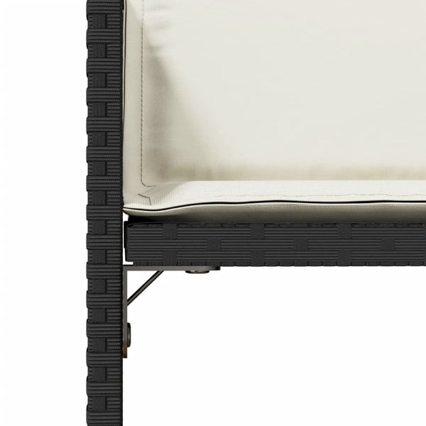 vidaXL havestole med hynder 4 stk. polyrattan sort