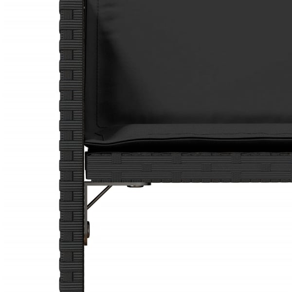 vidaXL havestole med hynder 4 stk. polyrattan sort
