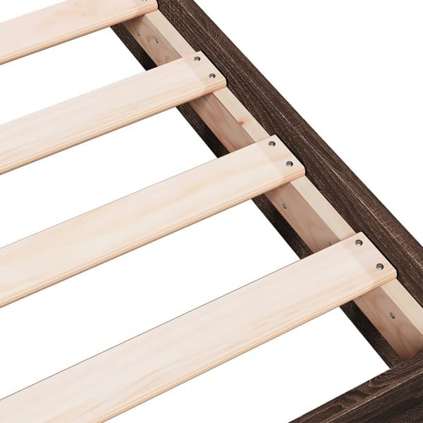 vidaXL sengeramme 75x190 cm uden madras konstrueret træ brunt eg