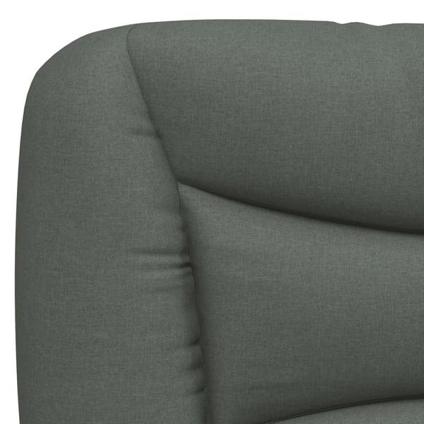 vidaXL seng med madras Hvar 200x200 cm stof mørkegrå