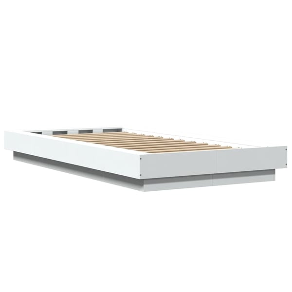 vidaXL Sengeramme hvit 90x200 cm konstruert tre