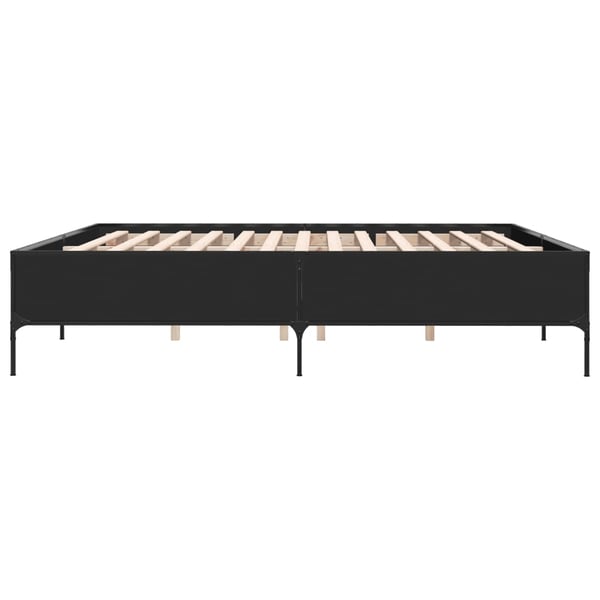 vidaXL Sengeramme svart 180x200 cm konstruert tre og metall