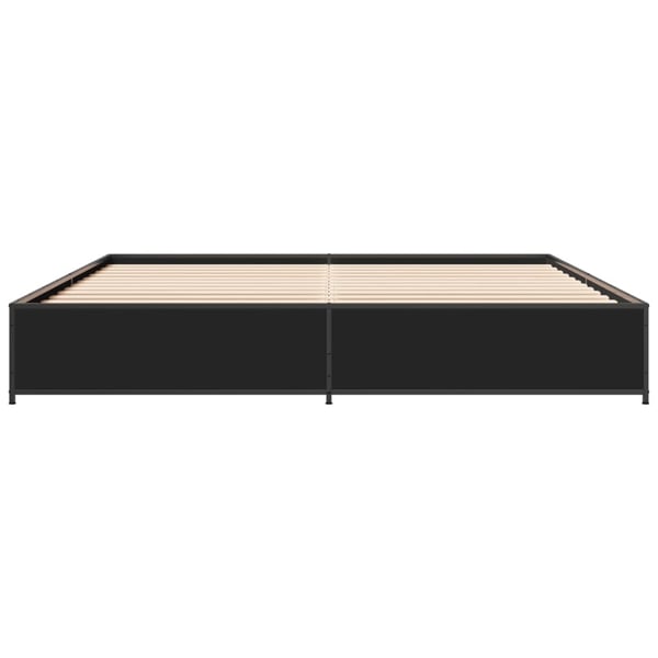 vidaXL Sengeramme svart 160x200 cm konstruert tre og metall