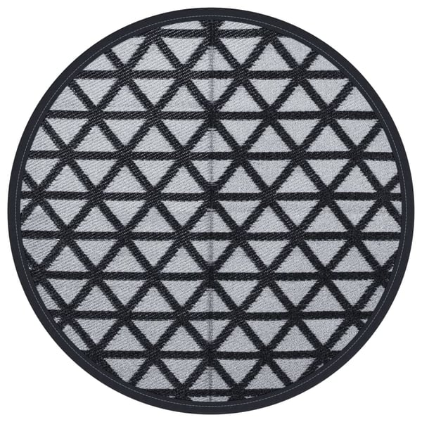 vidaXL Uteteppe ARAKIL svart Ø200 cm PP