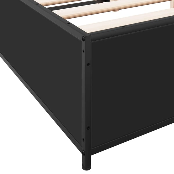 vidaXL Sengeramme svart 140x200 cm konstruert tre og metall