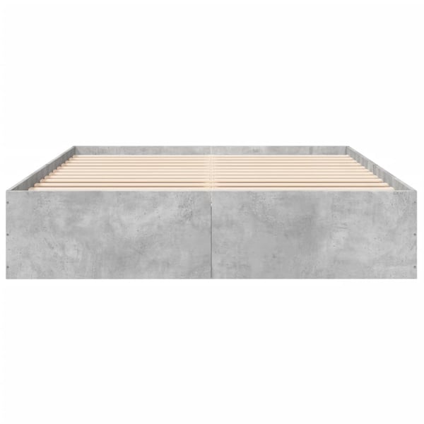 vidaXL Sengeramme betonggrå 150x200 cm konstruert tre