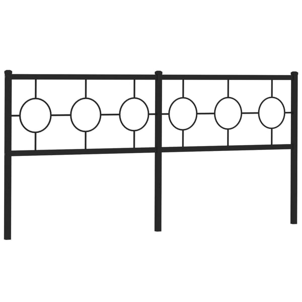 vidaXL udskiftningsgavl 180 cm metal sort