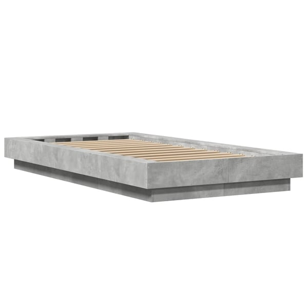 vidaXL Sengeramme betonggrå 90x200 cm konstruert tre
