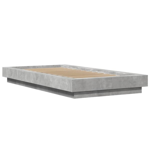 vidaXL Sengeramme betonggrå 90x200 cm konstruert tre