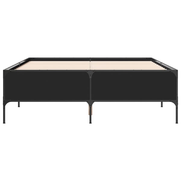 vidaXL Sengeramme svart 120x200 cm konstruert tre og metall