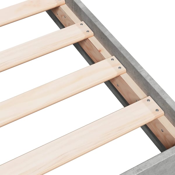 vidaXL Sängynrunko betoninharmaa 100x200 cm tekninen puu