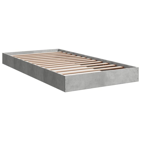 vidaXL Sängynrunko betoninharmaa 100x200 cm tekninen puu