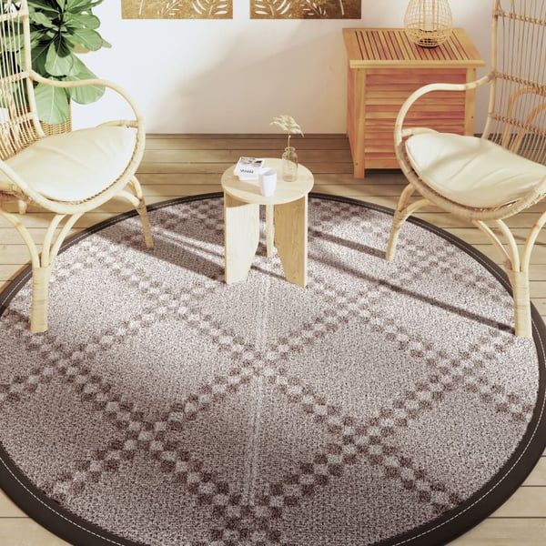 vidaXL Uteteppe ARAKIL brun Ø200 cm PP