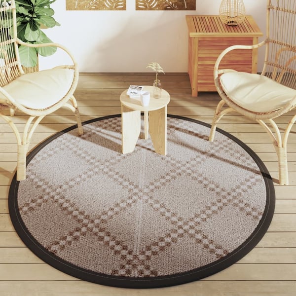 vidaXL Uteteppe ARAKIL brun Ø160 cm PP