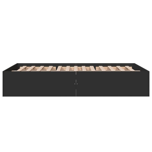 vidaXL Sengeramme svart 135x190 cm konstruert tre