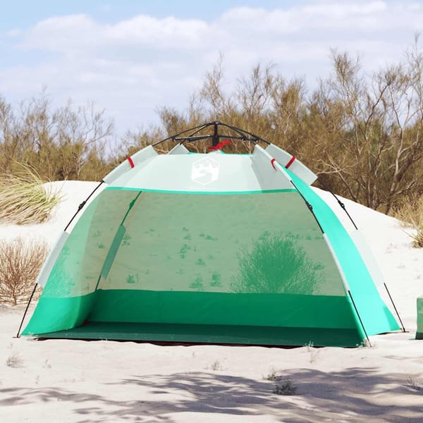 vidaXL 2-personers campingtelt vandtæt quick-release grøn