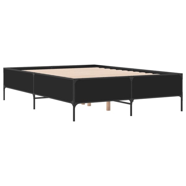 vidaXL Sengeramme svart 150x200 cm konstruert tre og metall