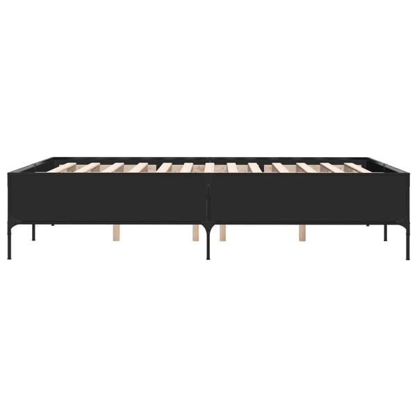 vidaXL Sengeramme svart 140x200 cm konstruert tre og metall