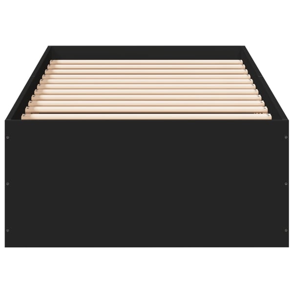 vidaXL sengeramme 100x200 cm konstrueret træ sort