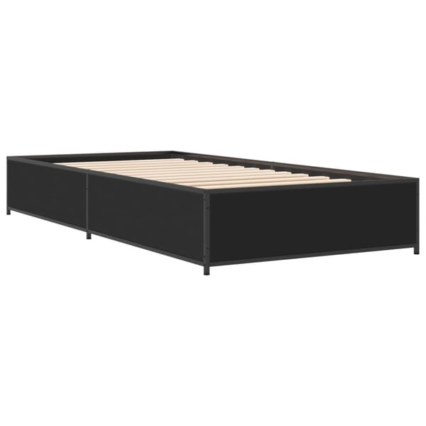 vidaXL Sengeramme svart 90x200 cm konstruert tre og metall