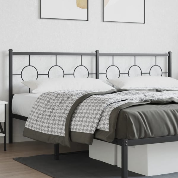 vidaXL udskiftningsgavl 193 cm metal sort