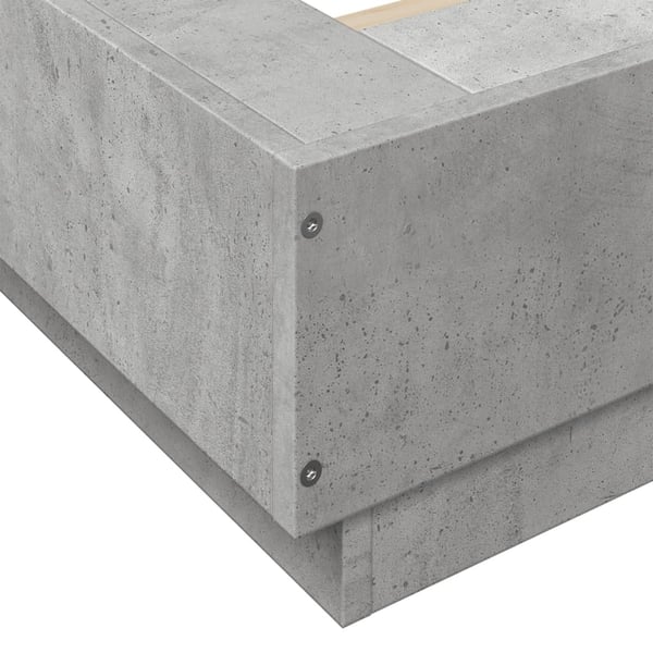 vidaXL Sengeramme betonggrå 90x190 cm konstruert tre