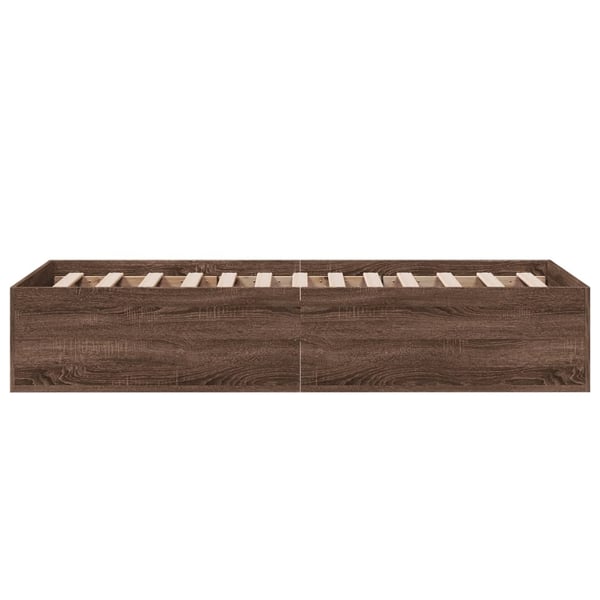 vidaXL Sengeramme brun eik 90x190 cm konstruert tre