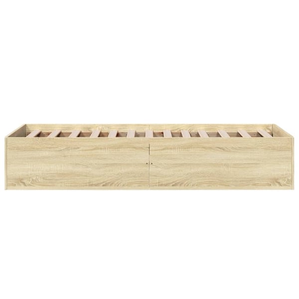 vidaXL Sengeramme sonoma eik 100x200 cm konstruert tre