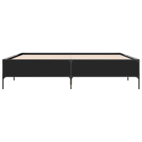 vidaXL Sengeramme svart 200x200 cm konstruert tre og metall