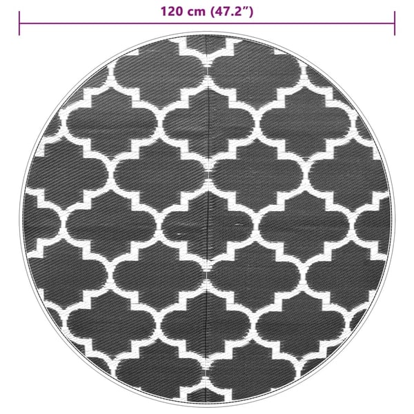vidaXL Ulkomatto ARAKIL Sininen Ø120 cm PP