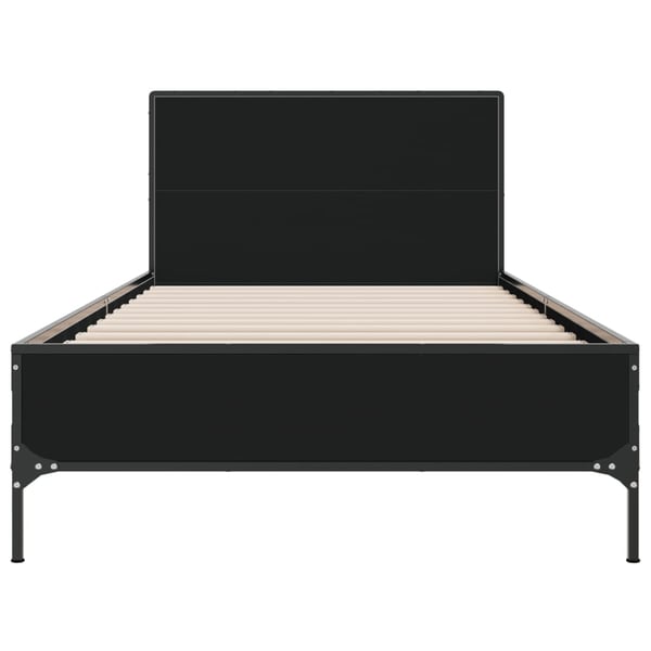 vidaXL Sengeramme svart 90x190 cm konstruert tre og metall