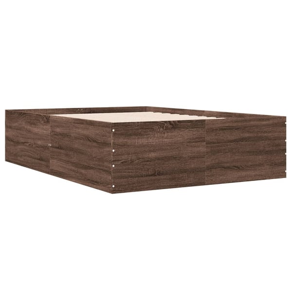 vidaXL Sengeramme brun eik 120x190 cm konstruert tre