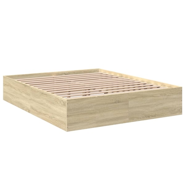 vidaXL Sengeramme sonoma eik 150x200 cm konstruert tre