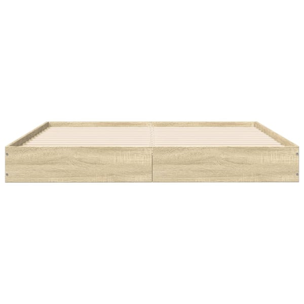 vidaXL Sengeramme uten madrass sonoma eik 140x200 cm konstruert tre