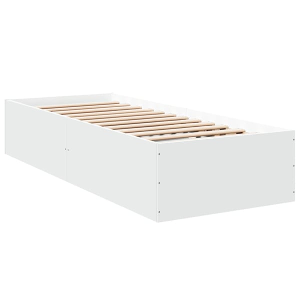 vidaXL sengeramme 90x190 cm konstrueret træ hvid
