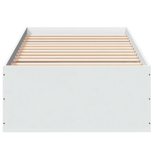 vidaXL sengeramme 90x190 cm konstrueret træ hvid