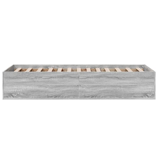 vidaXL Sengeramme grå sonoma 75x190 cm konstruert tre