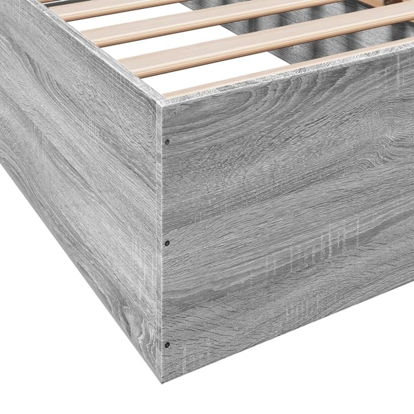 vidaXL Sengeramme grå sonoma 75x190 cm konstruert tre