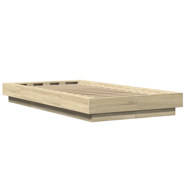 vidaXL Sengeramme sonoma eik 90x200 cm konstruert tre