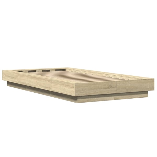 vidaXL Sengeramme sonoma eik 90x200 cm konstruert tre