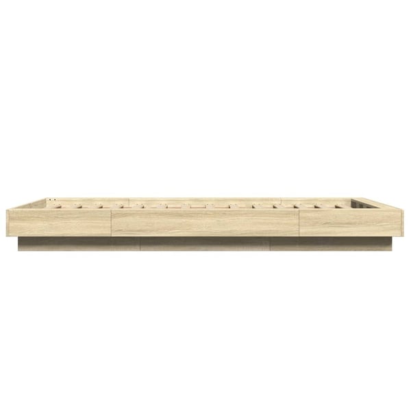 vidaXL Sengeramme sonoma eik 90x200 cm konstruert tre