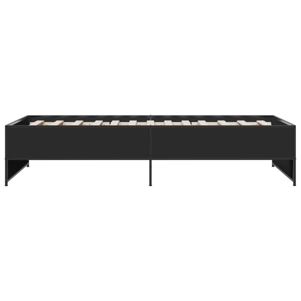vidaXL Sengeramme svart 90x190 cm konstruert tre og metall