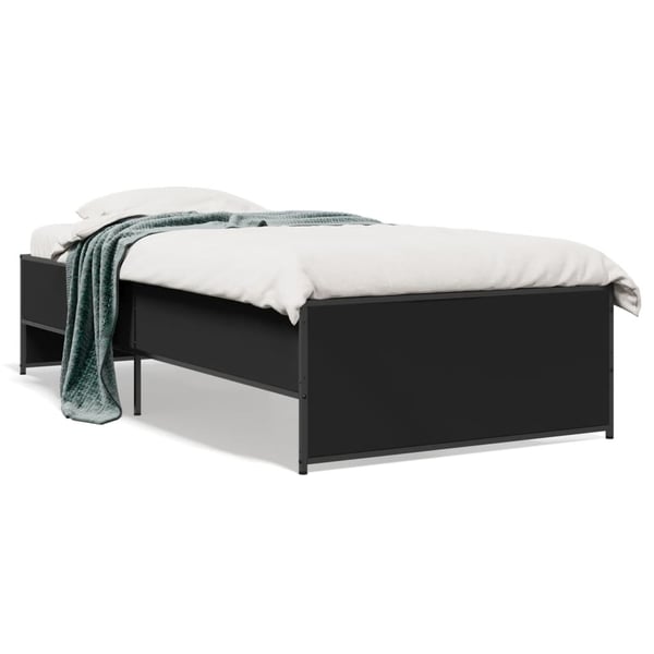 vidaXL Sengeramme svart 90x190 cm konstruert tre og metall